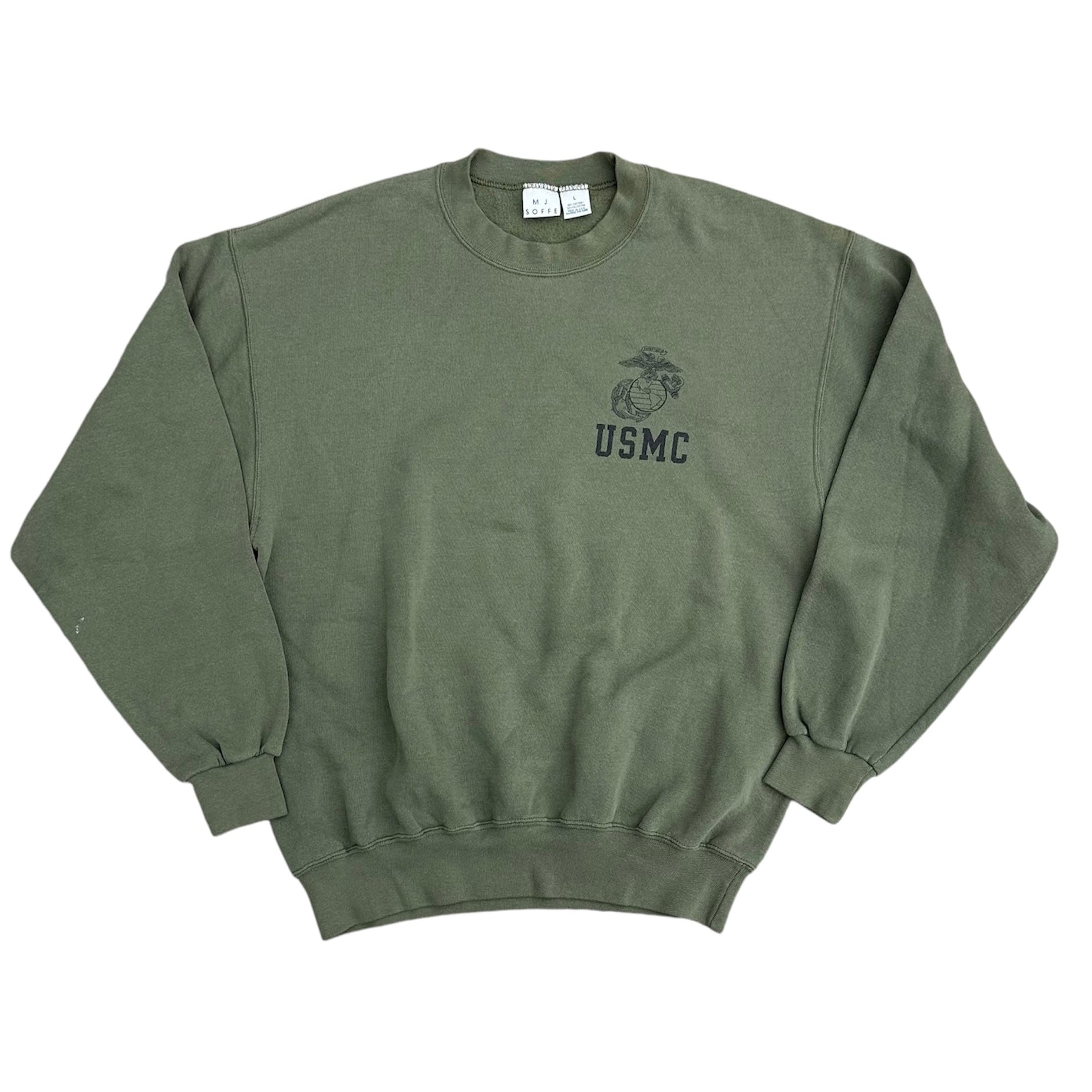 90’S OLIVE USMC LOGO CREWNECK (LR)