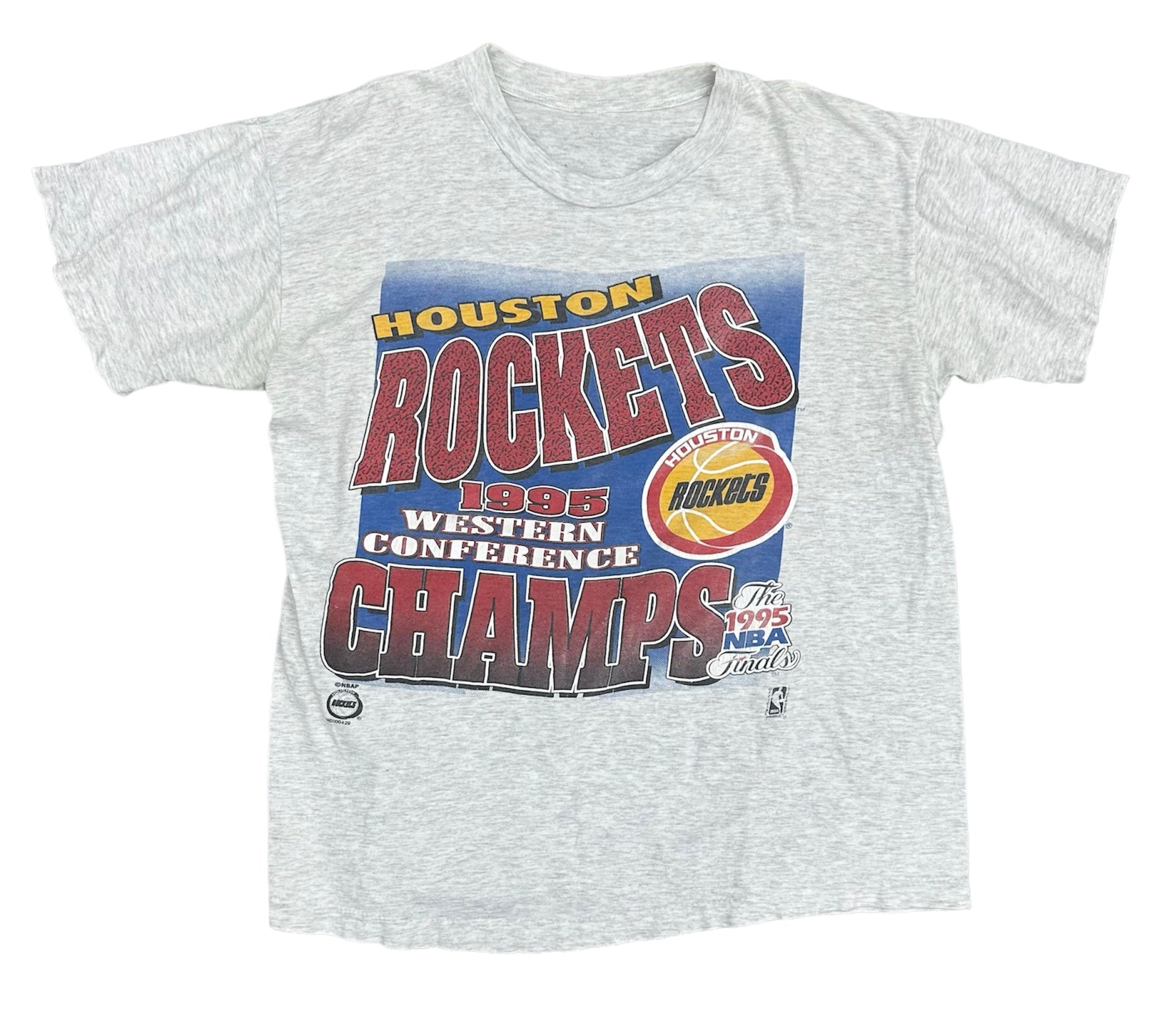 1995 HOUSTON ROCKETS WESTERN CONFERENCE CHAMPS TEE (LR)