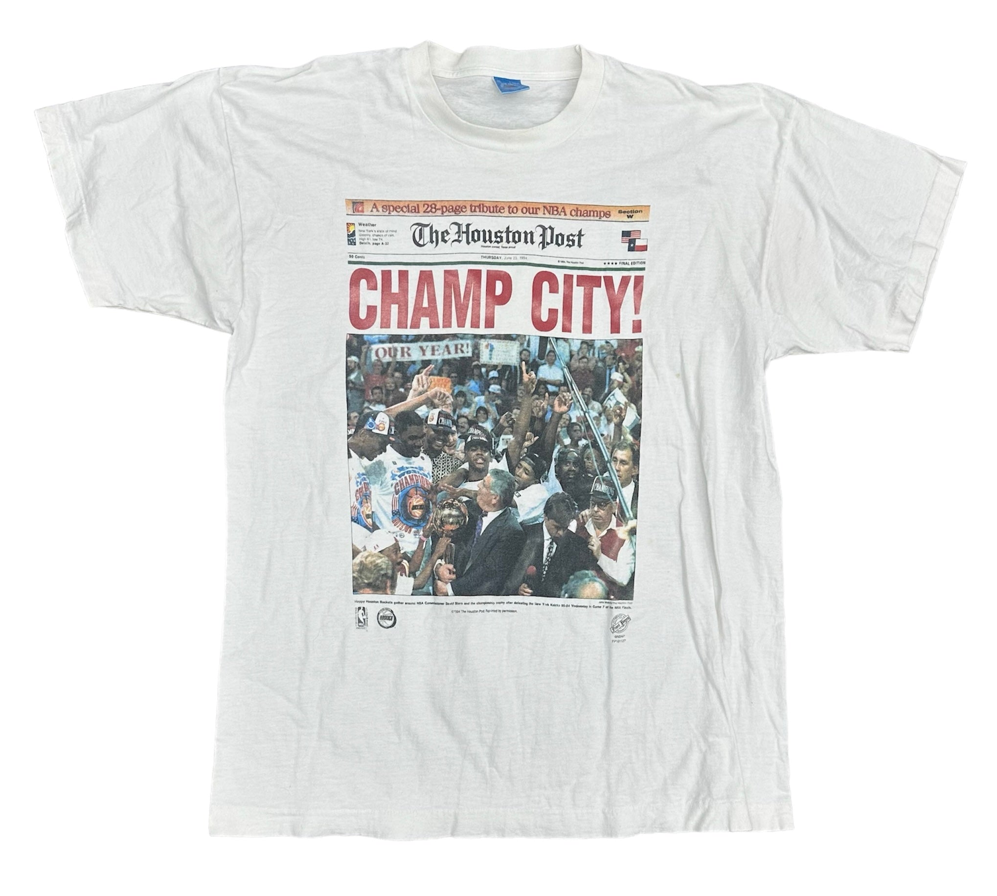 1994 THE HOUSTON POST “CHAMP CITY” ARTICLE TEE (LR)