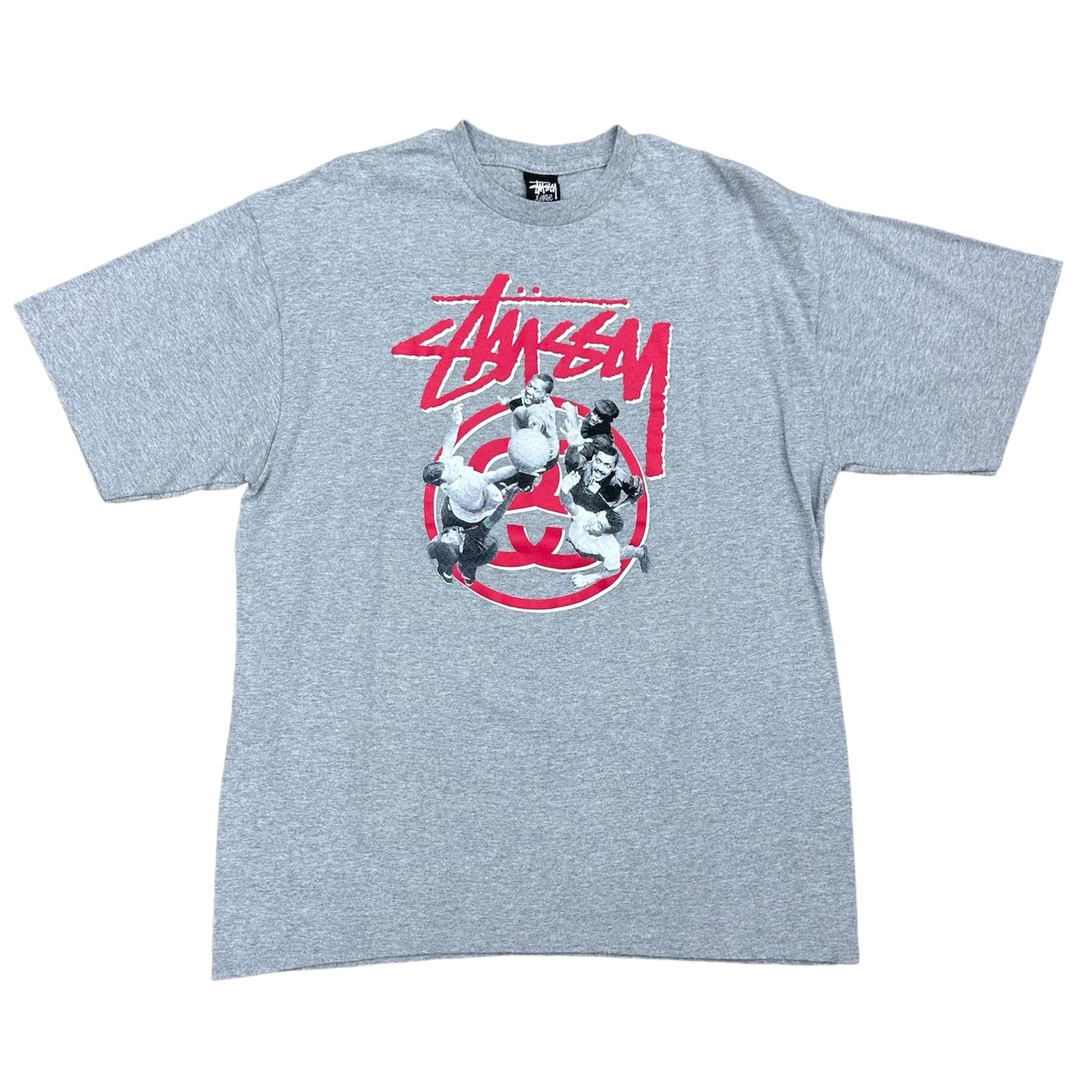 STUSSY BASKETBALL TEE - GREY