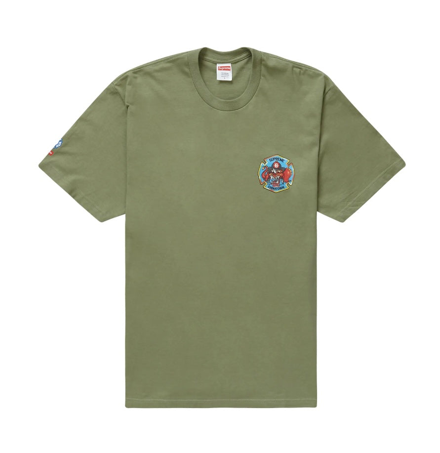 SUPREME CHINA TOWN TEE - OLIVE