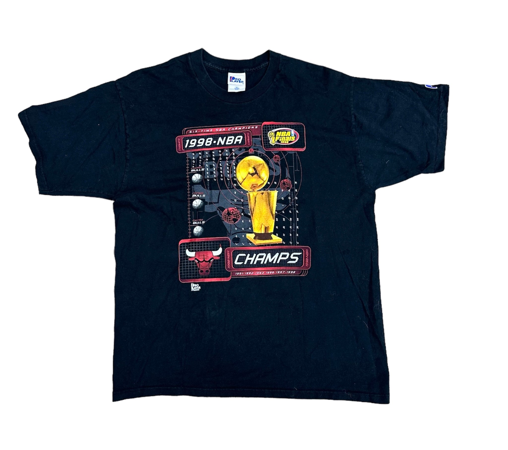 1998 PROPLAYER CHICAGO BULLS TROPHY TEE (LR)