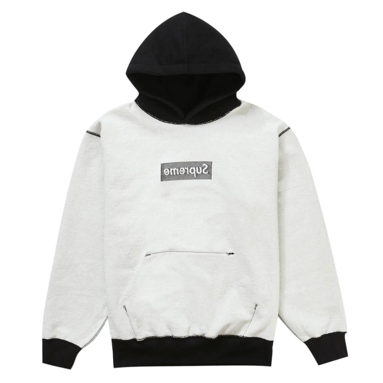 SUPREME INSIDE OUT BOX LOGO HOODIE - BLACK (REVERSIBLE)