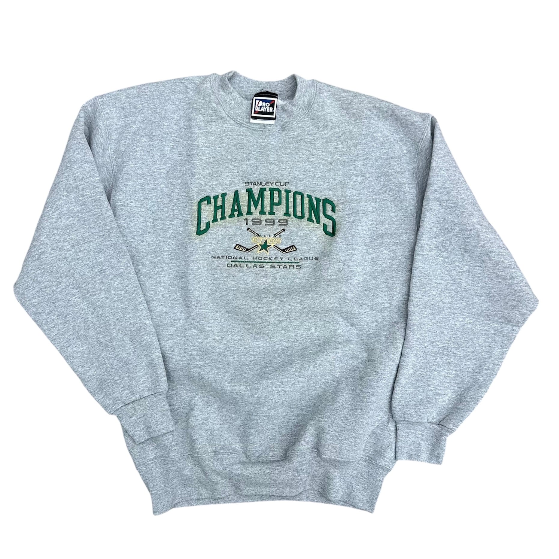 1999 DALLAS STARS CHAMPS PROPLAYER CREWNECK (LR)