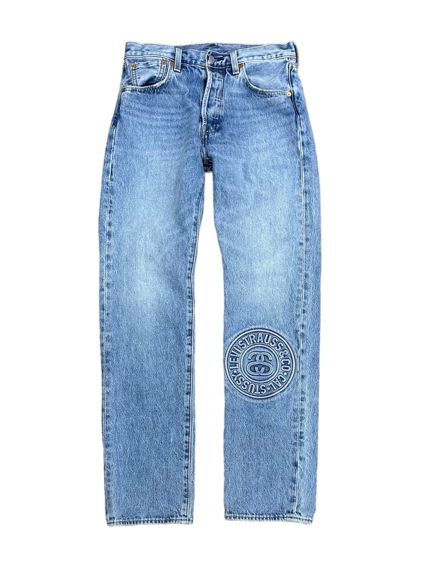 STUSSY X LEVIS EMBOSSED 501 JEANS