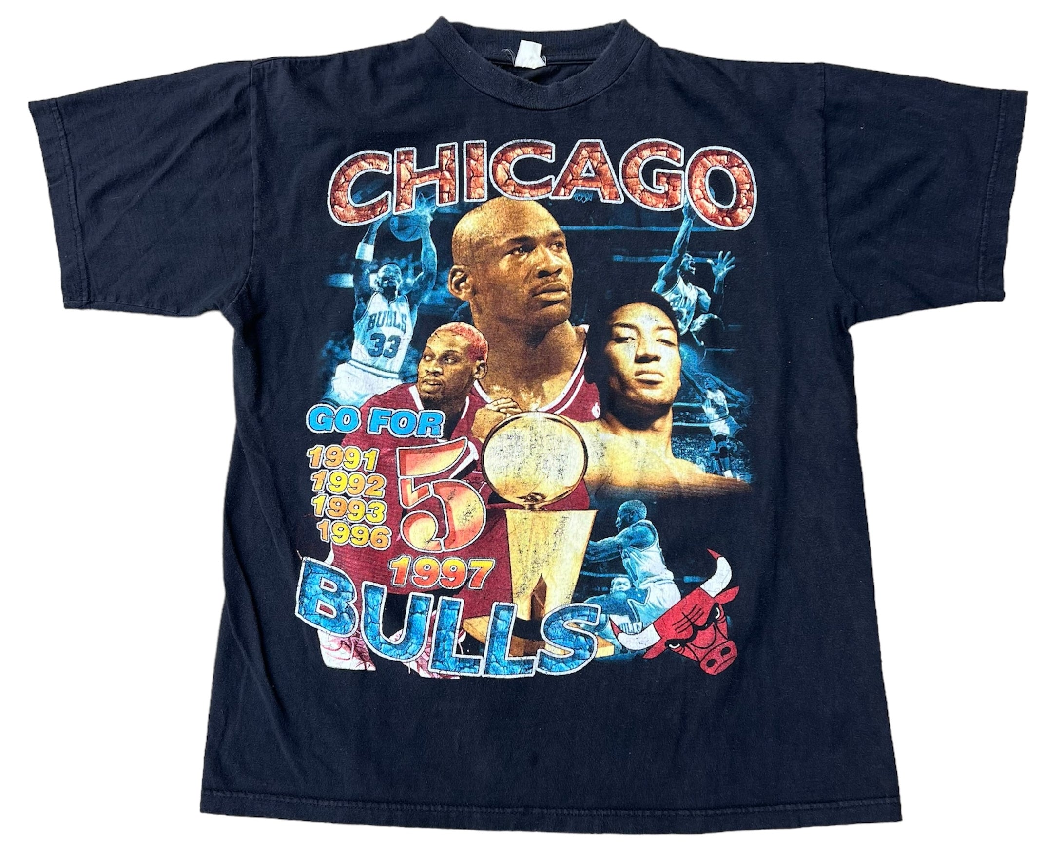 90’S CHICAGO BULLS RAP TEE “GO FOR 5” TEE