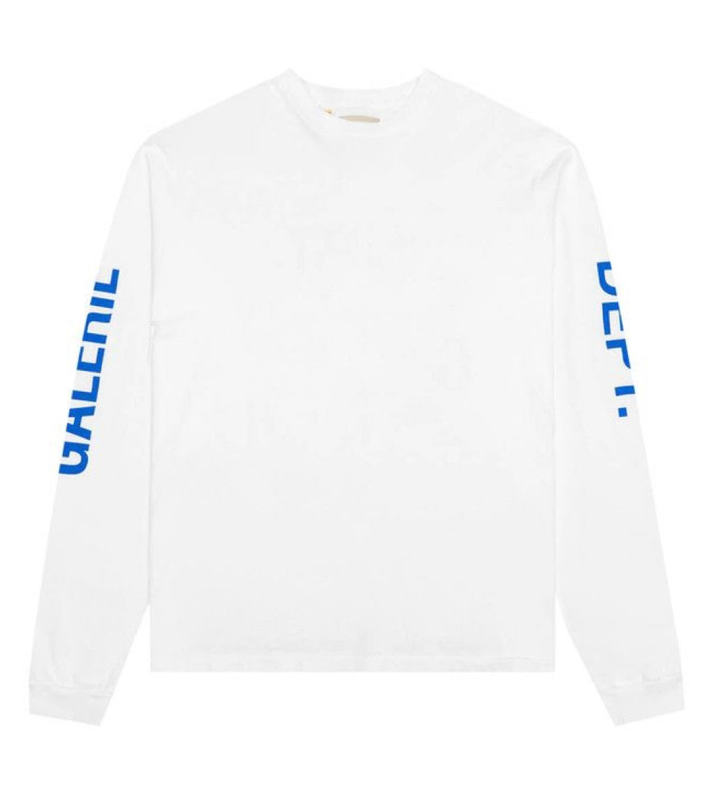 GALLERY DEPT FRENCH LONG SLEEVE TEE - WHITE/BLUE