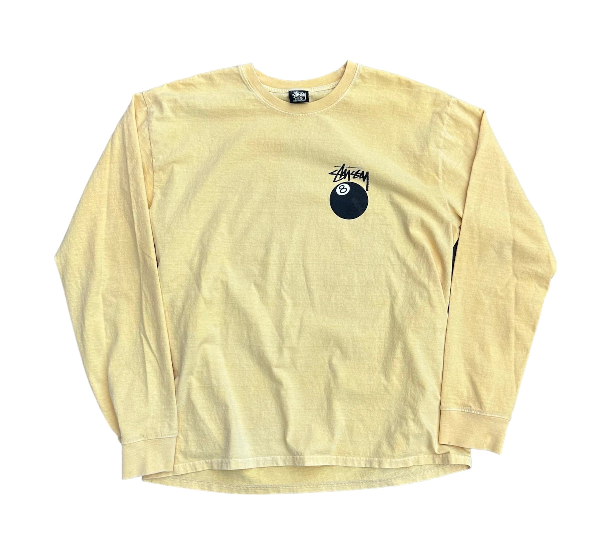 STUSSY 8 BALL LONG SLEEVE - YELLOW