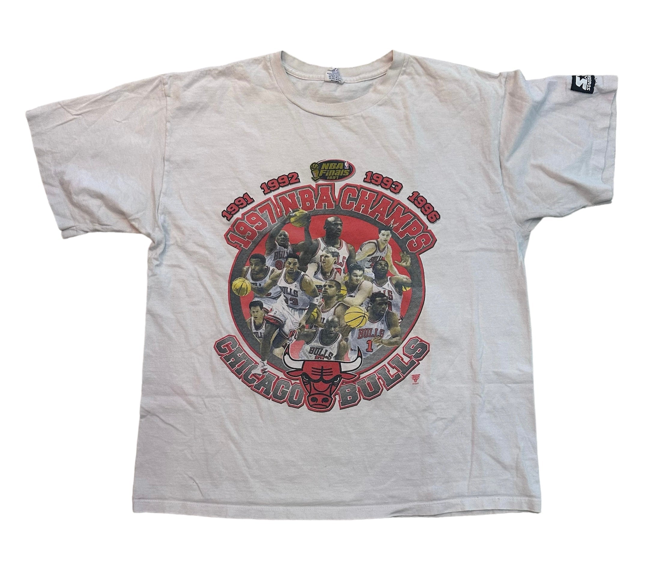 1997 CHICAGO BULLS NBA CHAMPS STARTER TEE