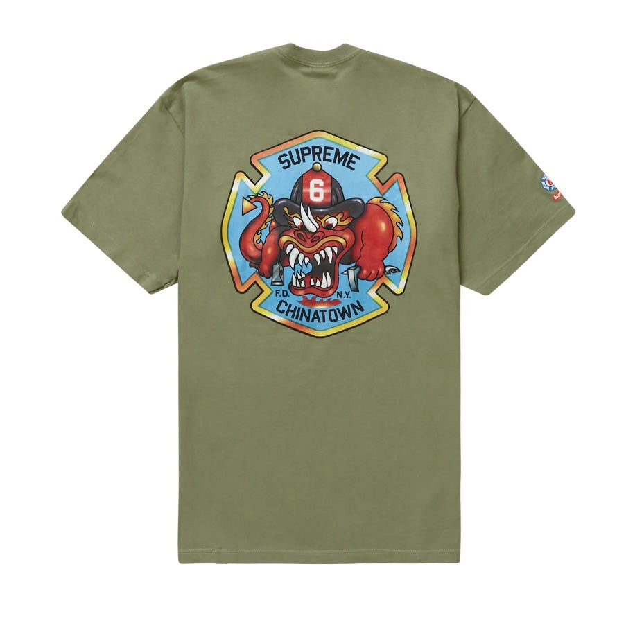 SUPREME CHINA TOWN TEE - OLIVE