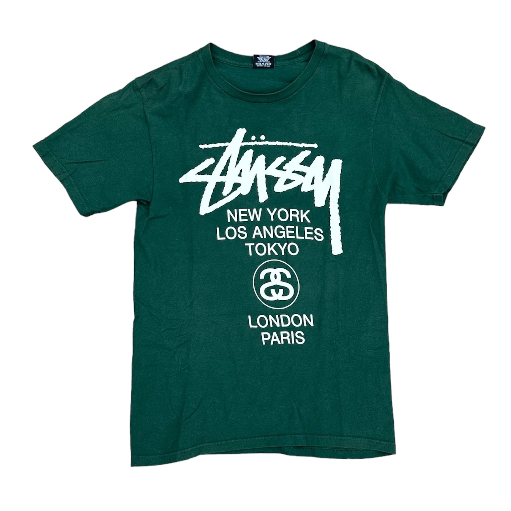 STUSSY LOCATIONS TEE - GREEN