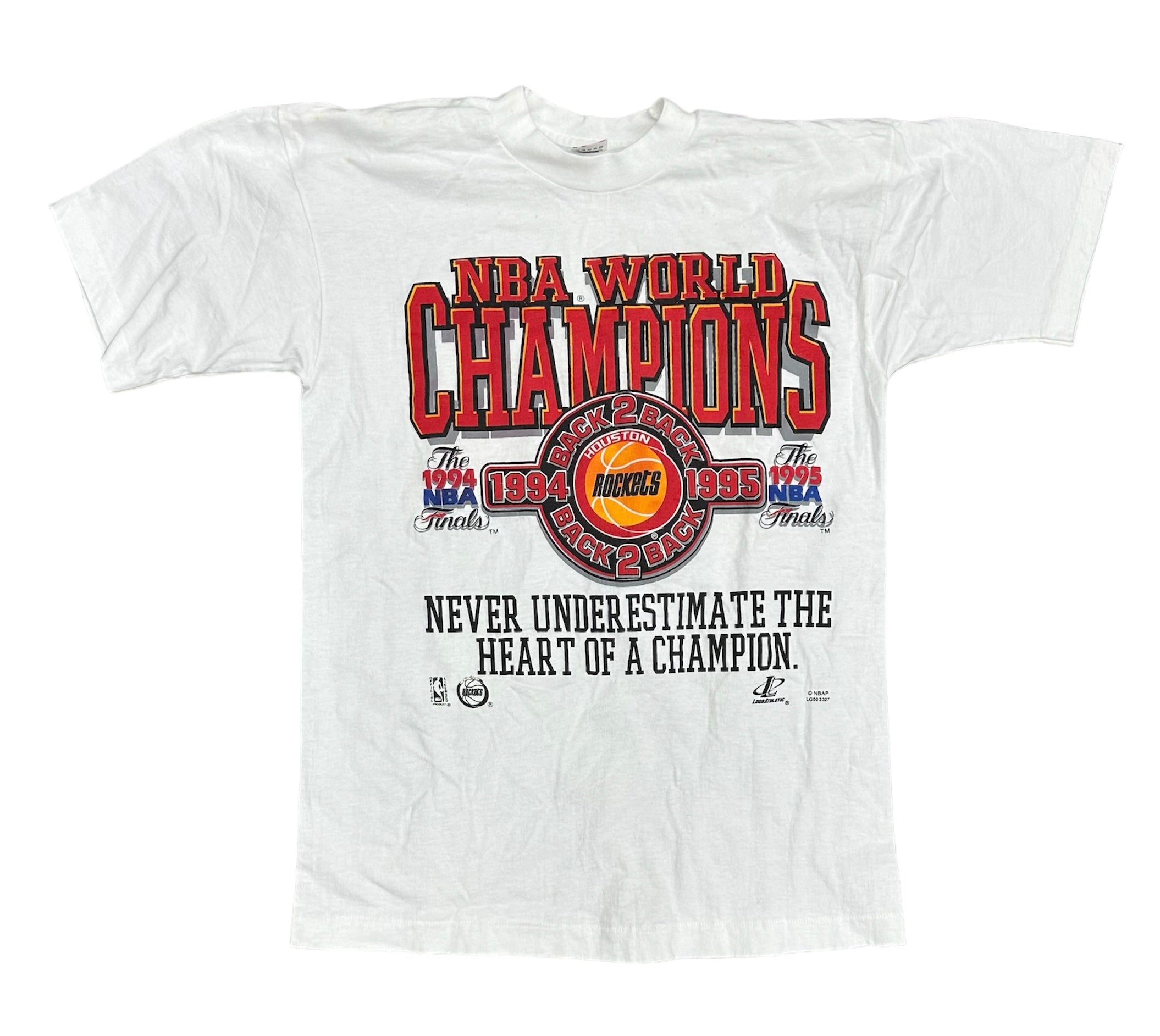 1995 BACK TO BACK NBA WORLD CHAMPS TEE (LR)