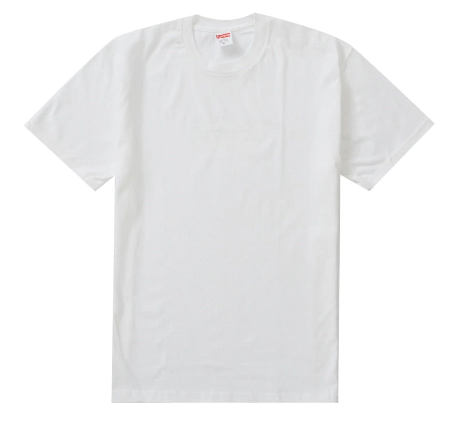 SUPREME WHITE TONAL BOX LOGO TEE