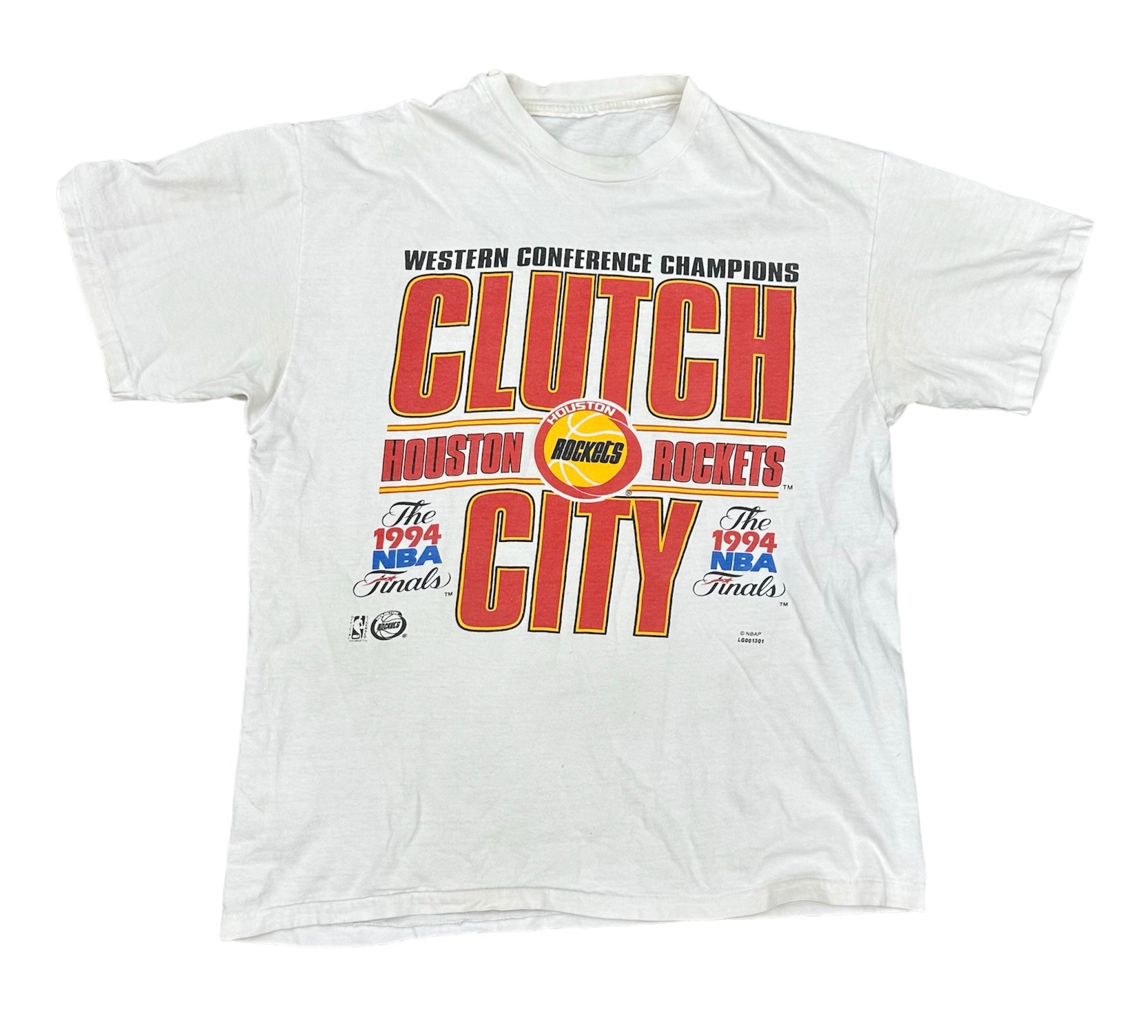 1994 HOUSTON ROCKETS “CLUTCH CITY” TEE (LR)