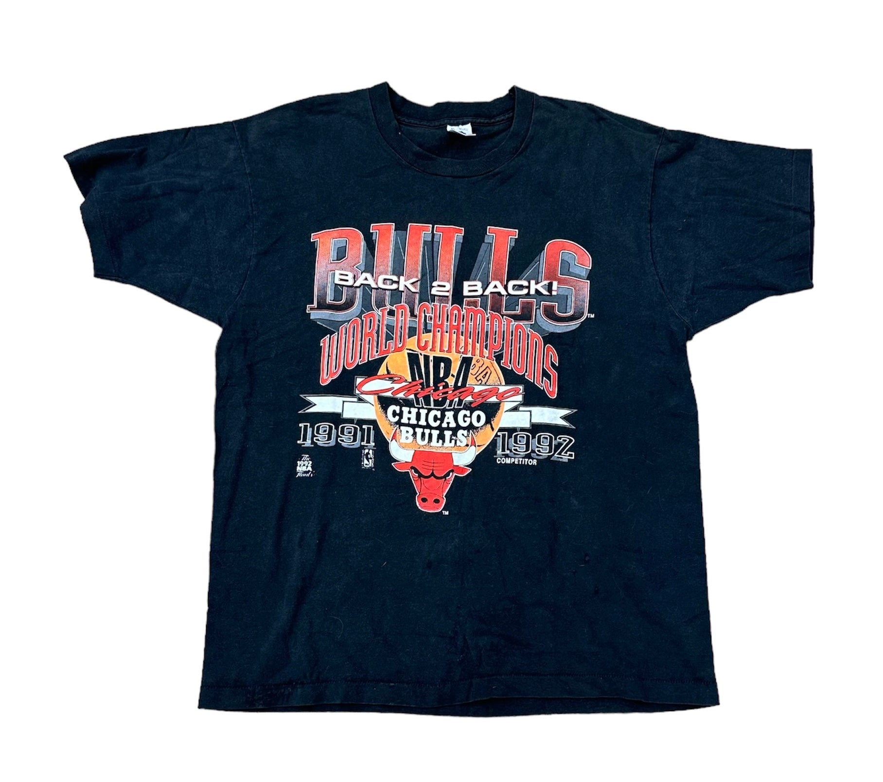 1992 BACK TO BACK NBA CHAMPS CHICAGO BULLS TEE (LR)