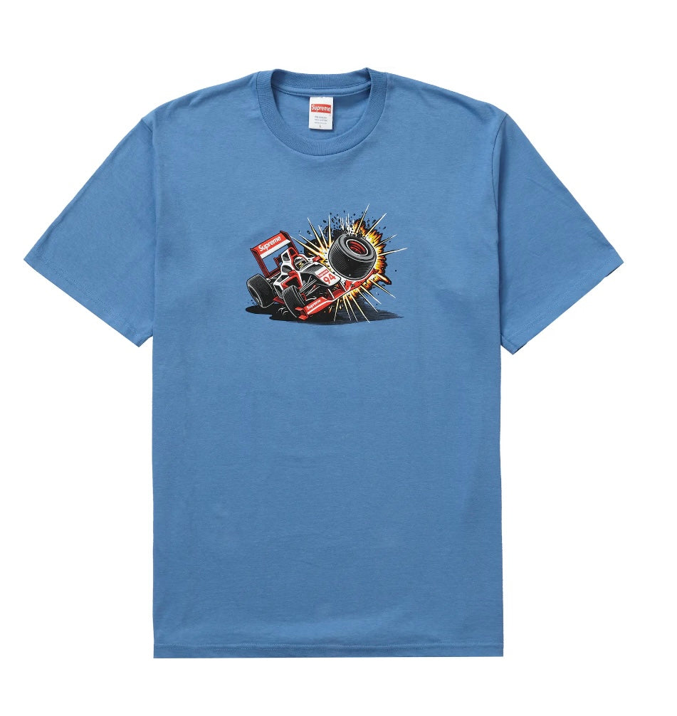 SUPREME CRASH TEE “DUSTY LIGHT ROYAL”