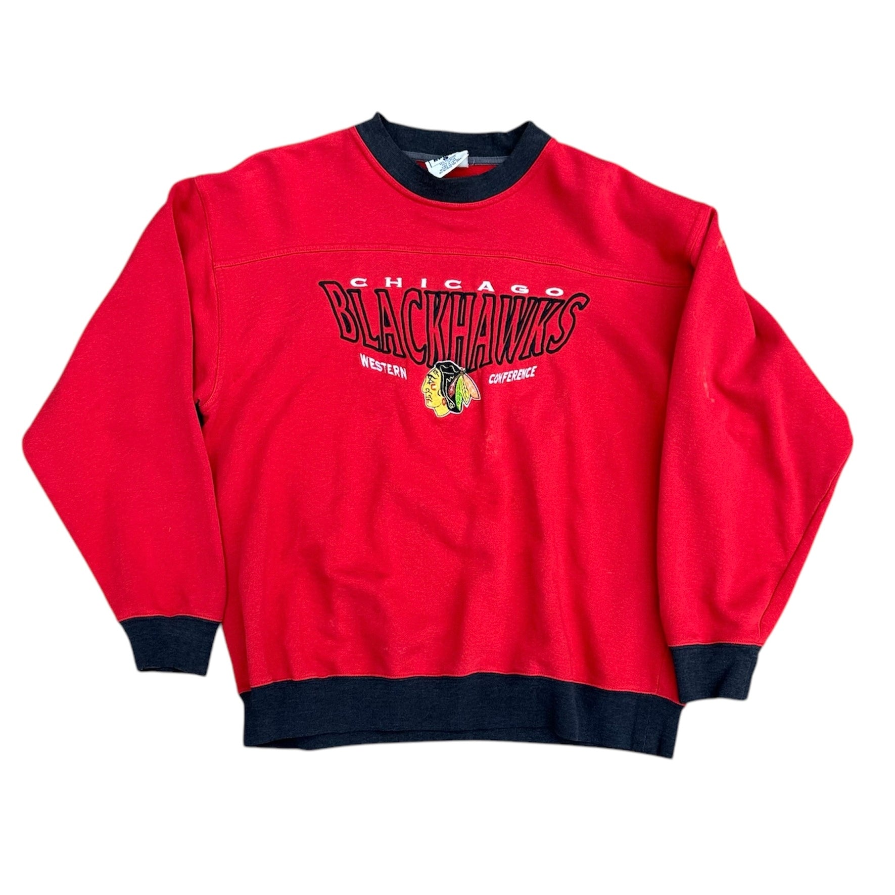 90’S CHICAGO BLACK HAWKS LEE SPORT CREWNECK (LR)