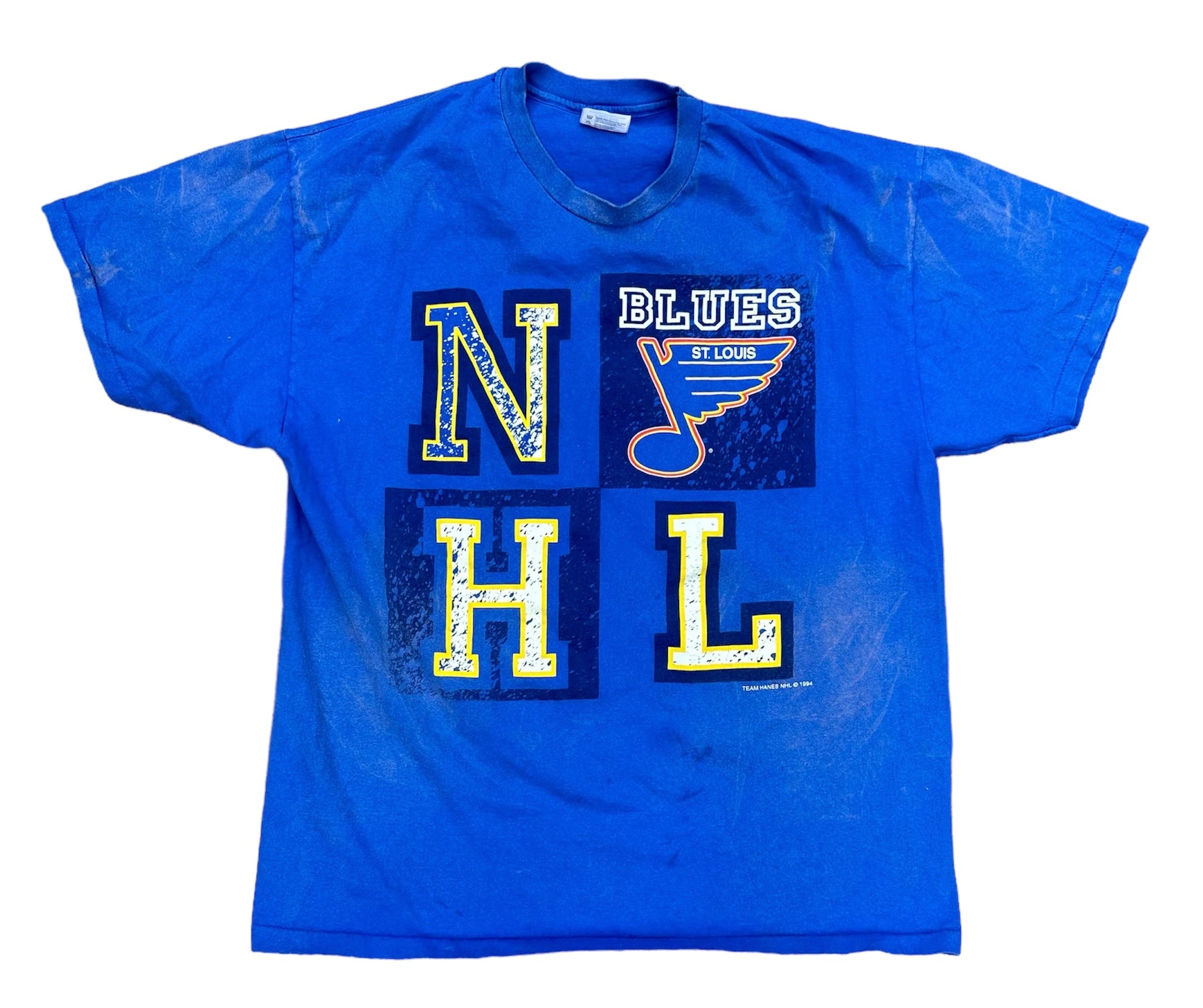 1994 ST. LOUIS BLUES NHL TEE (LR)