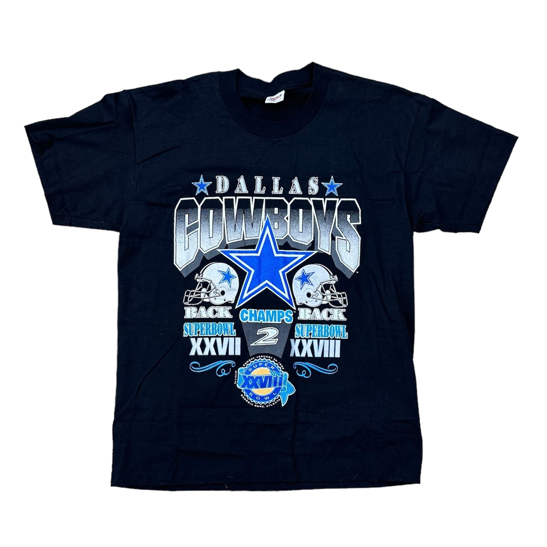 1994 DALLAS COWBOYS BACK TO BACK CHAMPS TEE (LR)