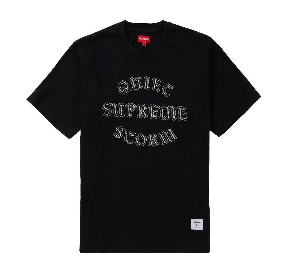 SUPREME QUIET STORM TEE - BLACK