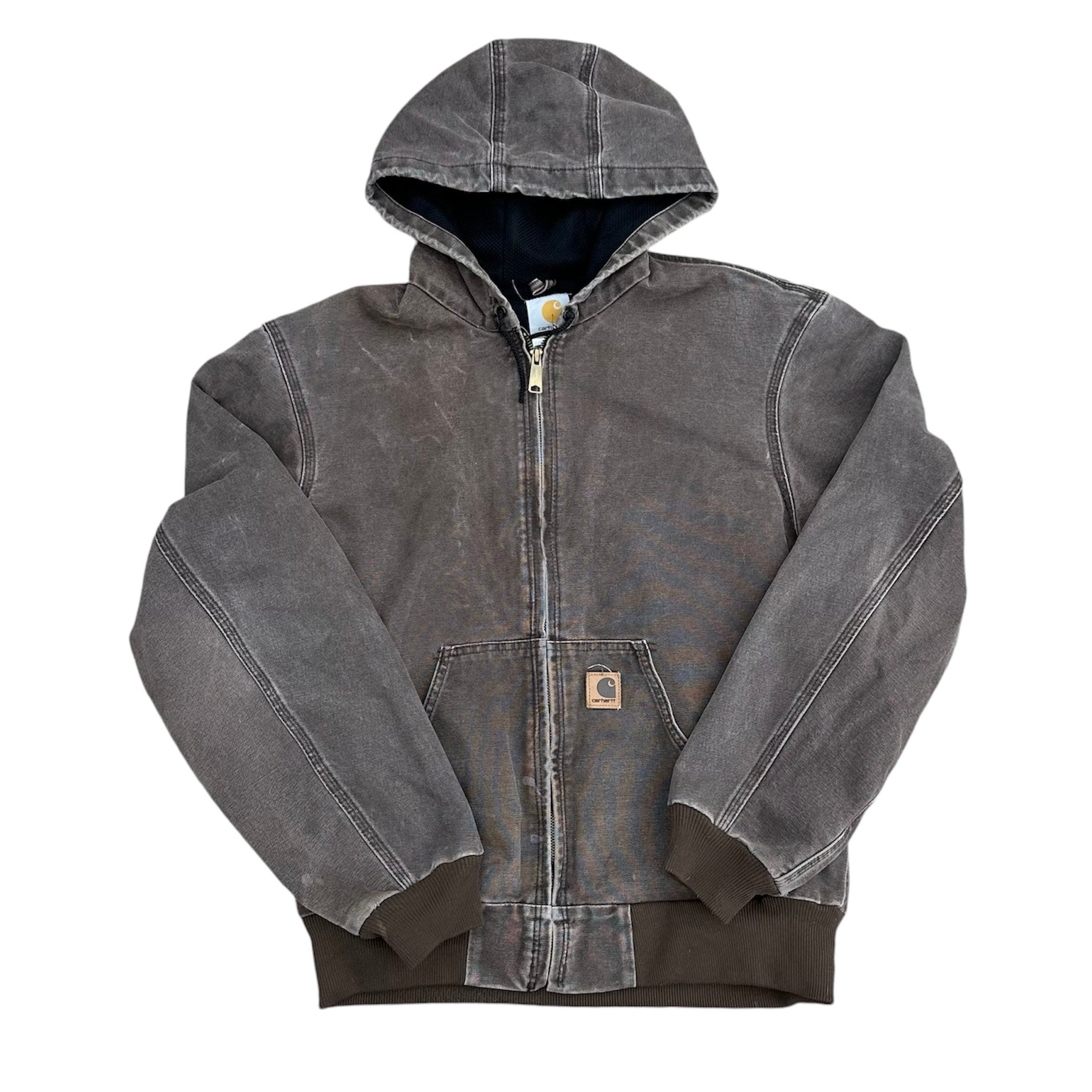 VINTAGE CARHARTT HOODED ZIP UP - BROWN (LR)