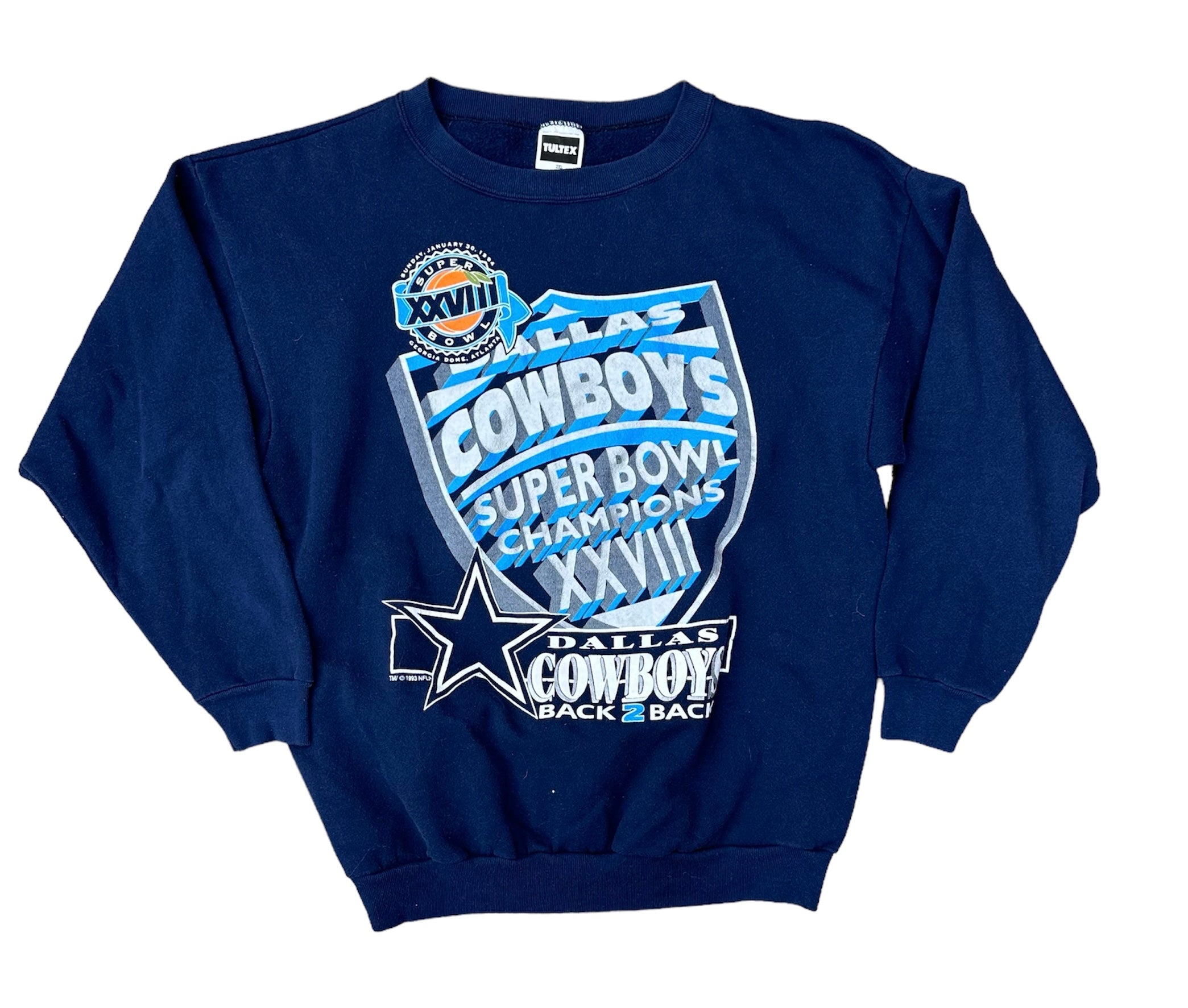 1993 DALLAS COWBOYS BACK 2 BACK CREWNECK