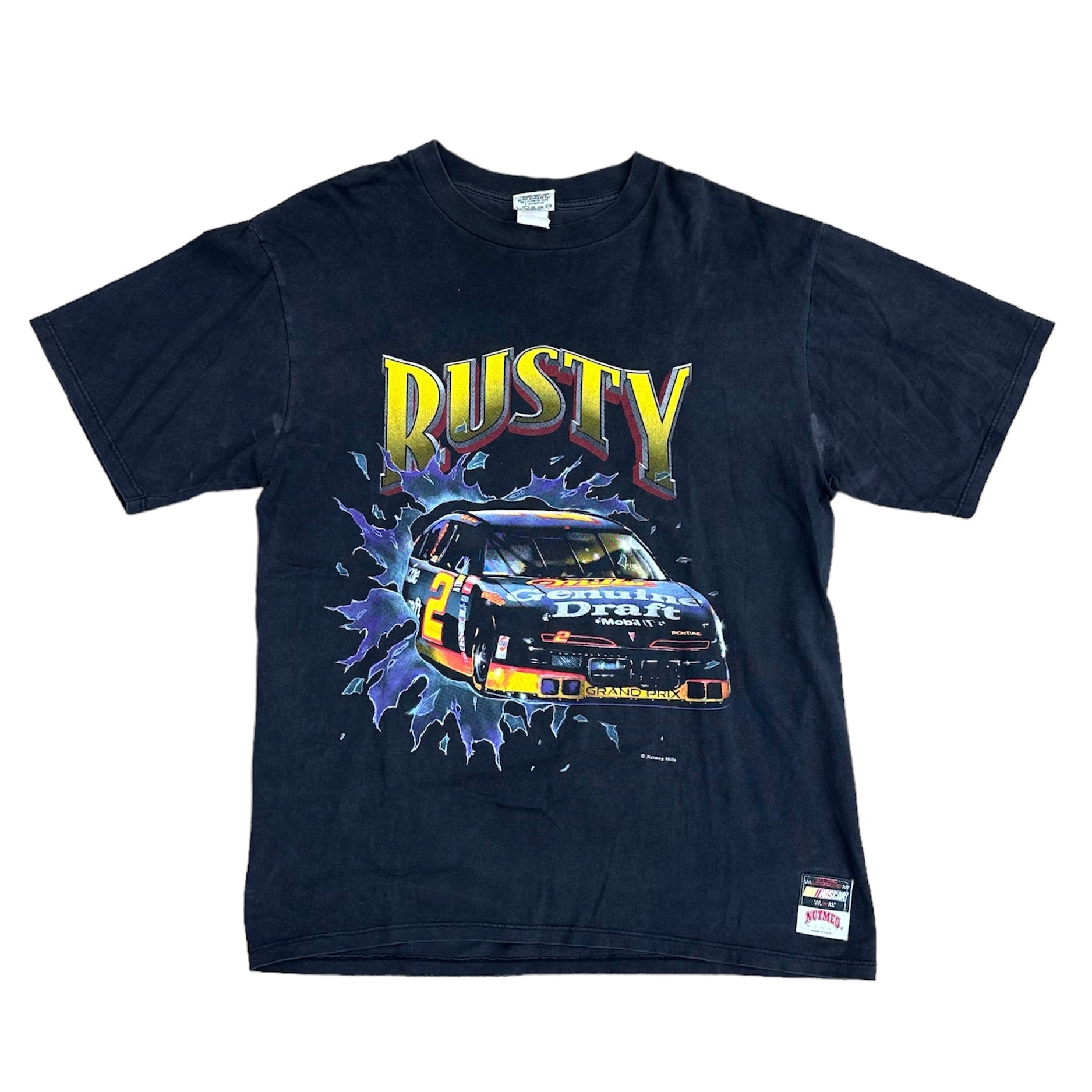 90’S NUTMEG RUSTY WALLACE DOUBLE SIDED TEE (LR)