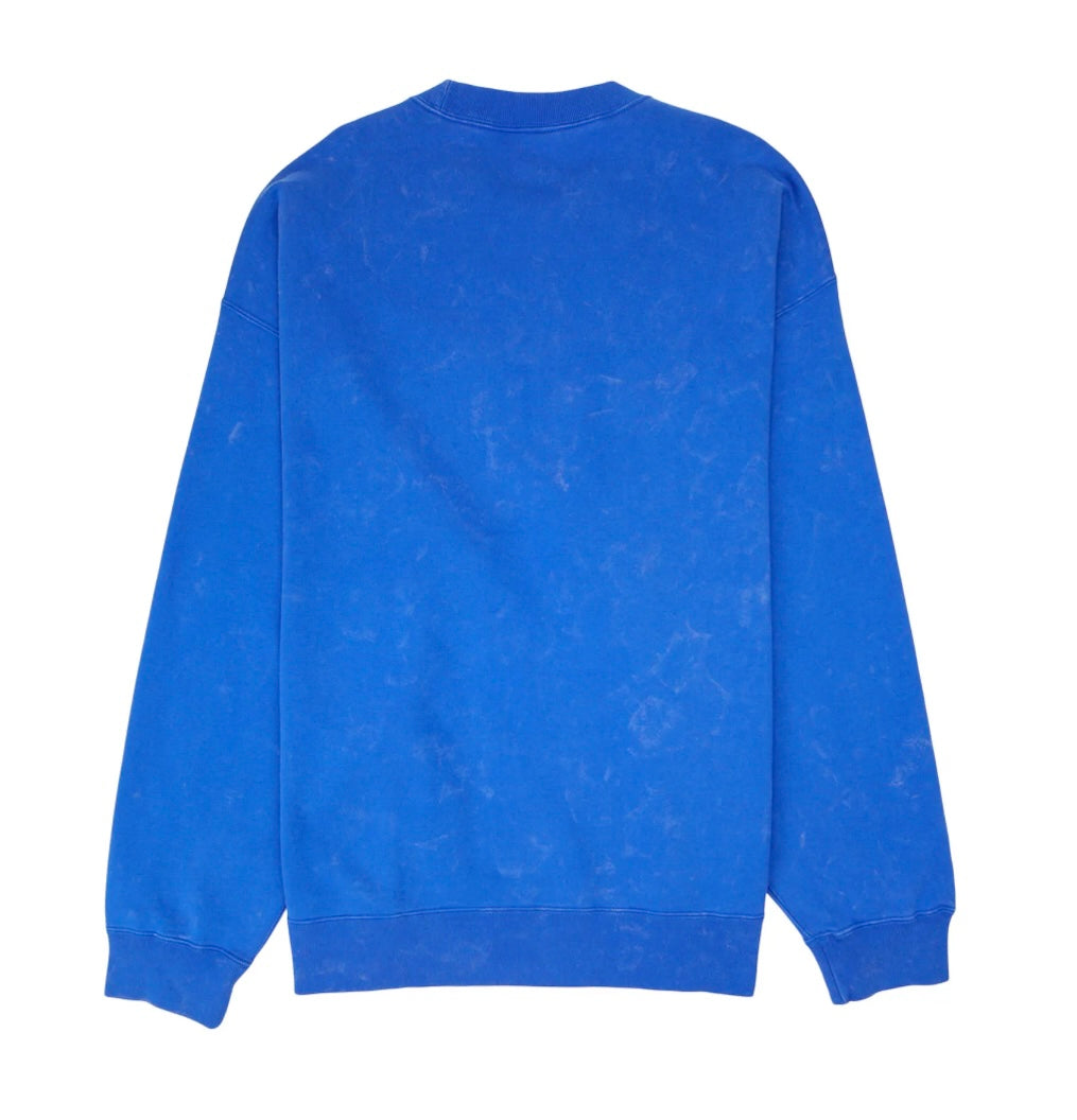 STUSSY X NIKE ACID WASH BLUE CREWNECK