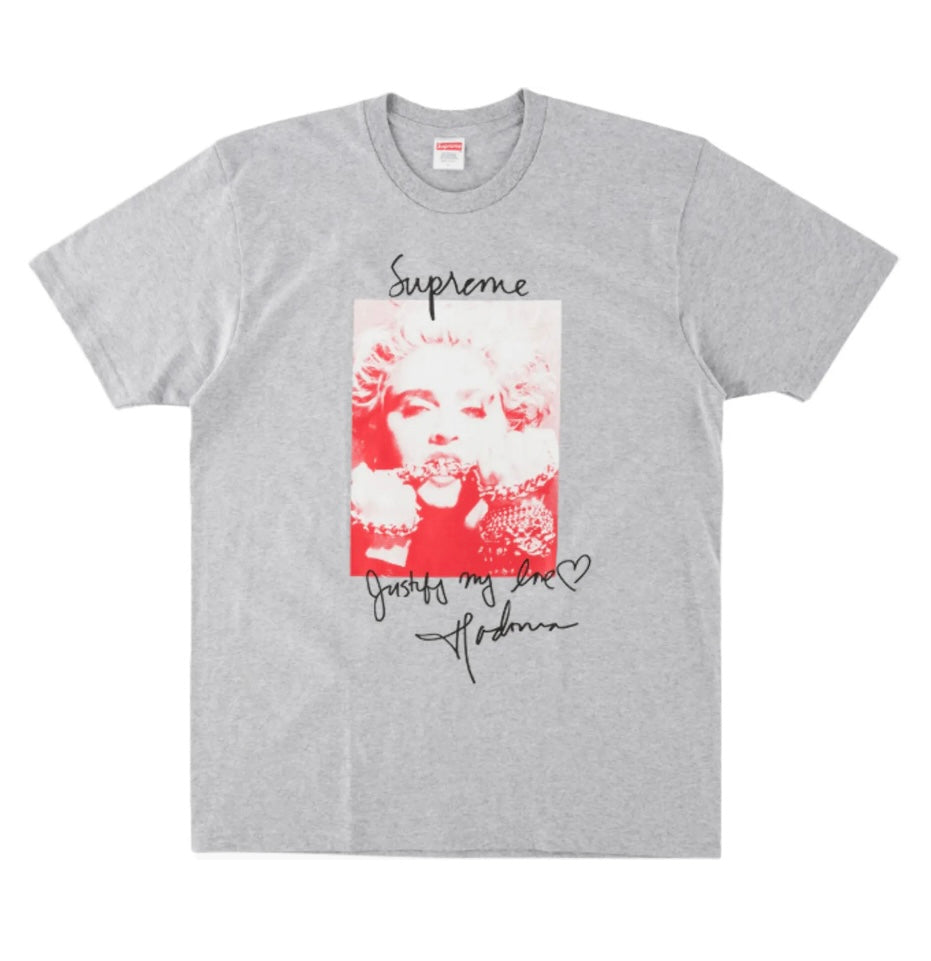 SUPREME MADONNA TEE - HEATHER GREY