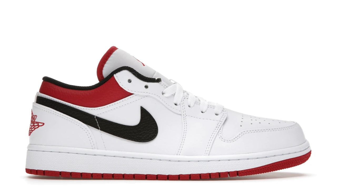 AIR JORDAN 1 LOW “WHITE UNIVERSITY RED BLACK”