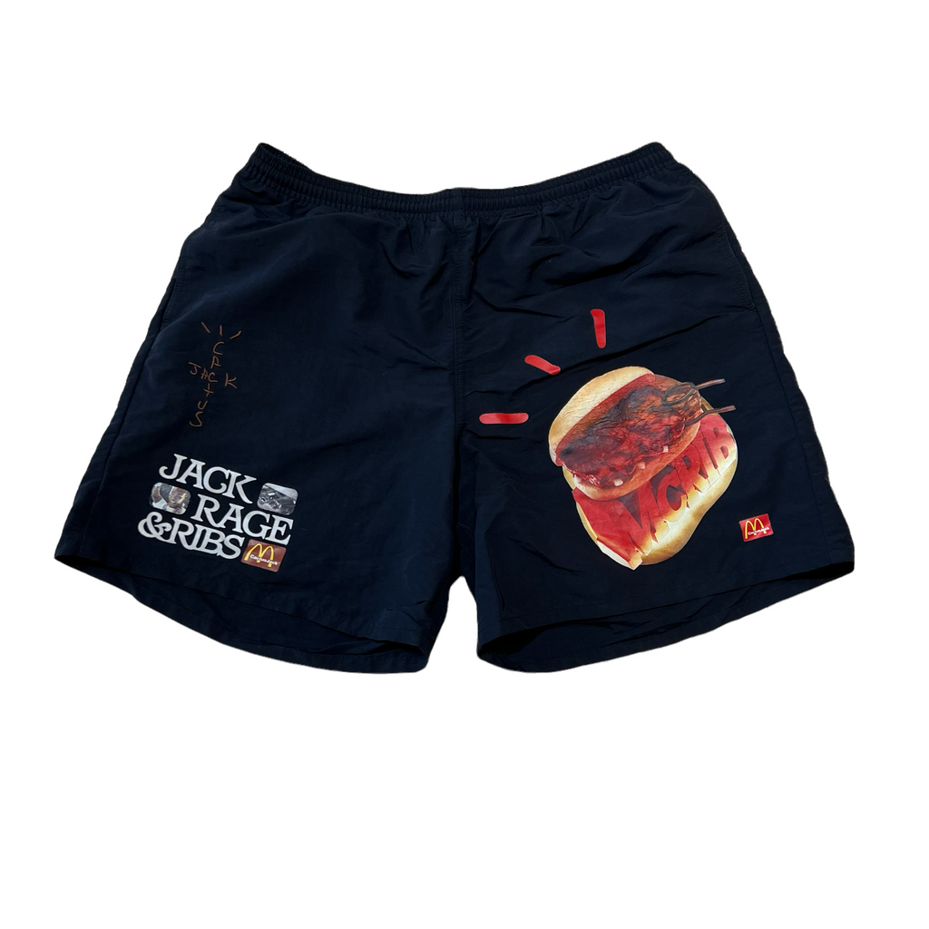 TRAVIS SCOTT MCRIB SHORTS - BLACK