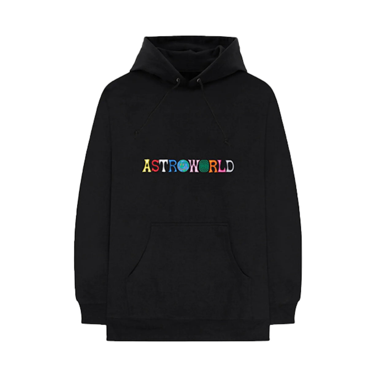 TRAVIS SCOTT ASTROWORLD LOGO HOODIE - BLACK