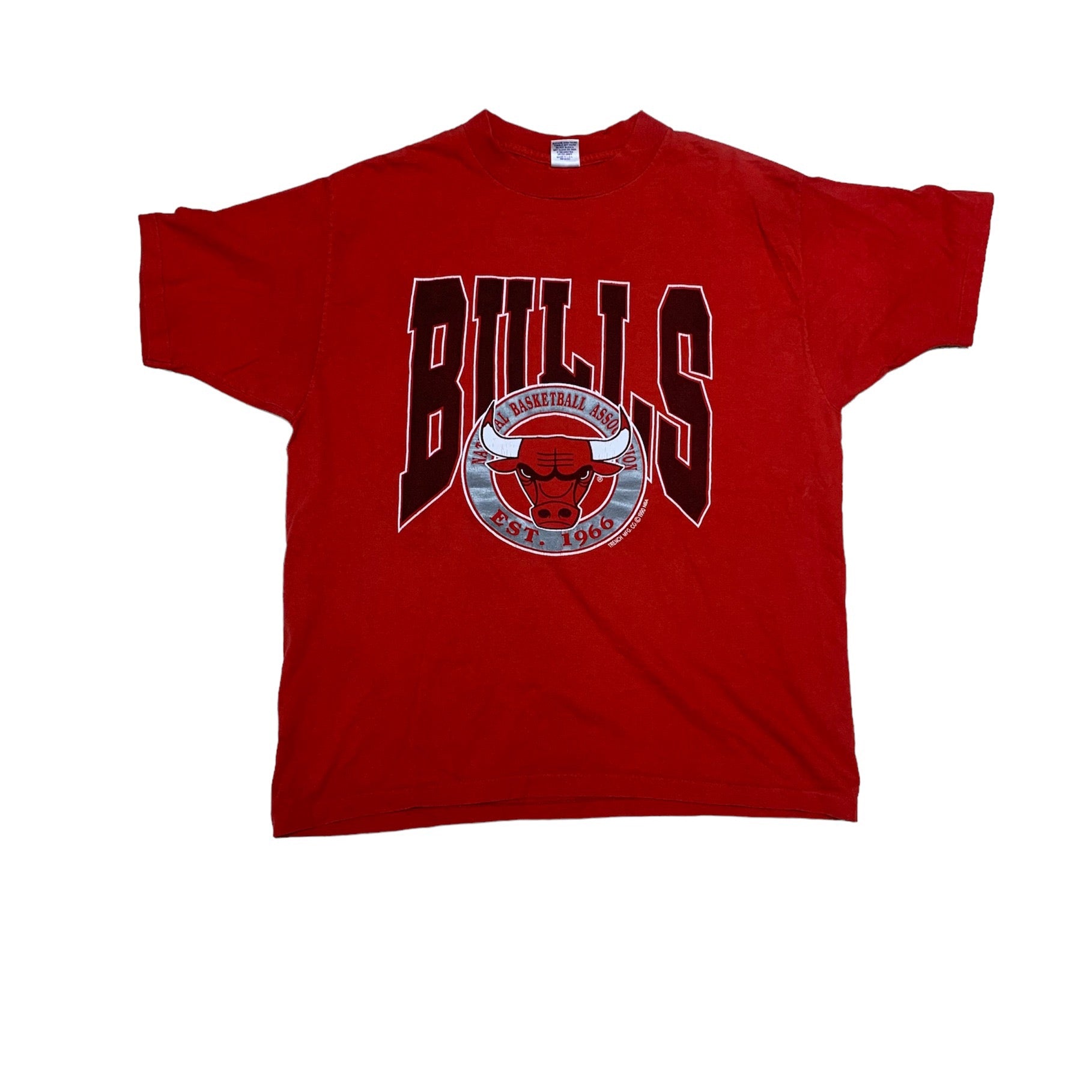 1990 CHICAGO BULLS TEE - RED