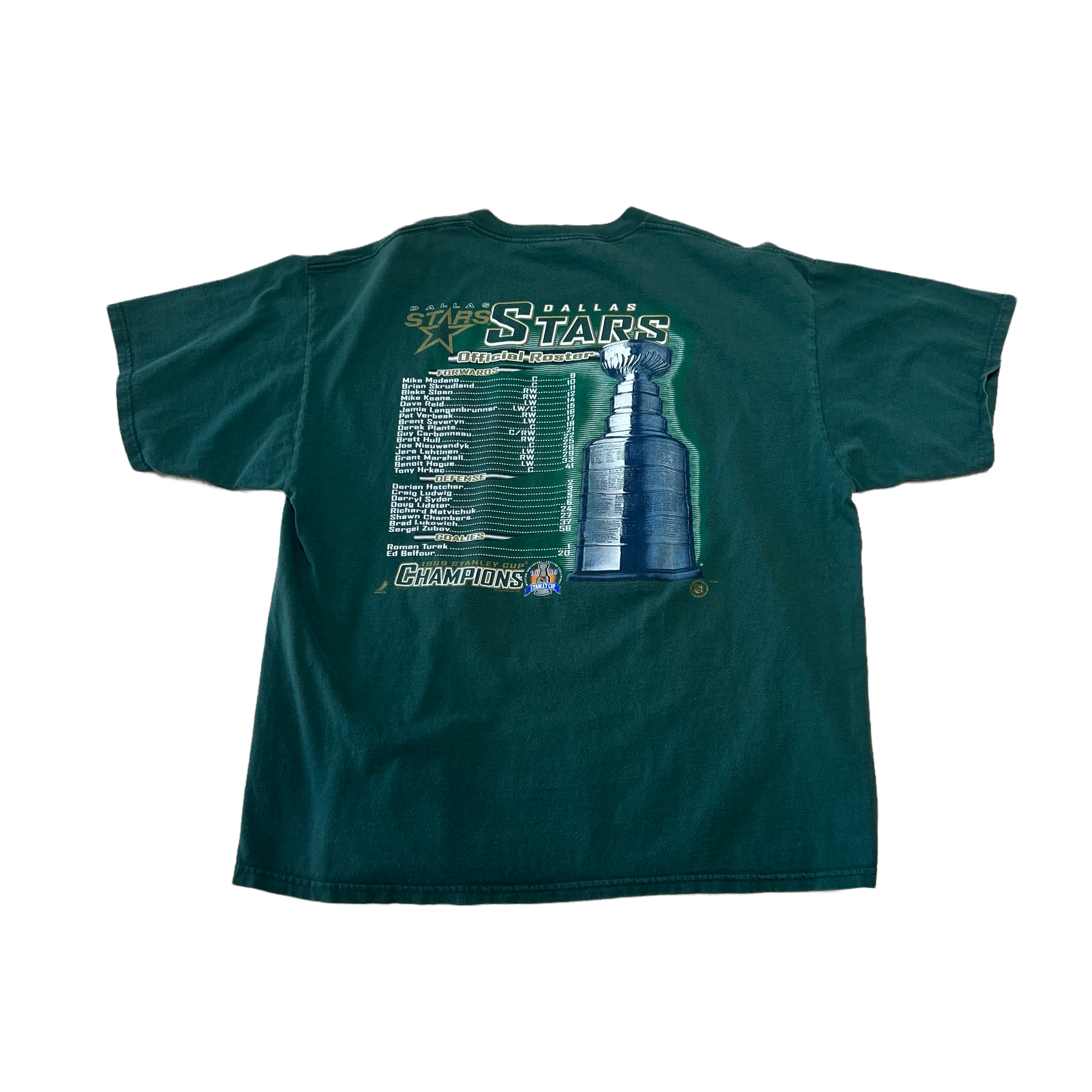1999 DALLAS STARS OFFICIAL ROSTER TEE