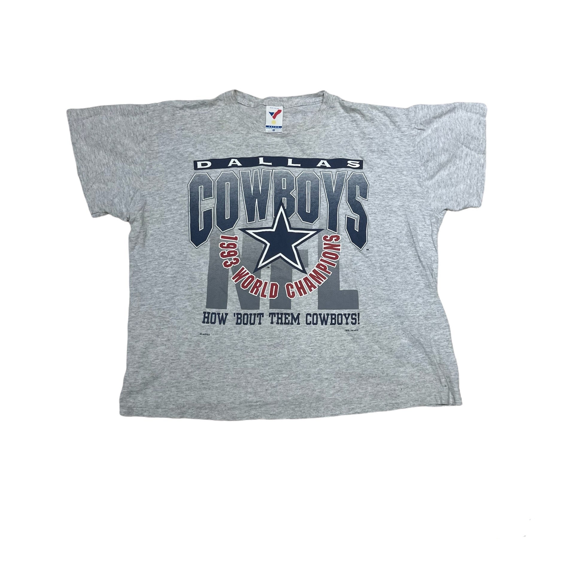 1993 DALLAS COWBOYS WORLD CHAMPS TEE (LR)