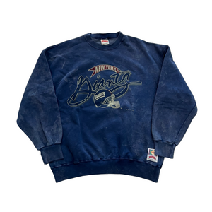 1993 NEW YORK GIANTS ACID WASH NUTMEG CREWNECK