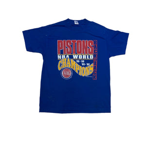 1990 DETROIT PISTONS BACK TO BACK WORLD CHAMPS TEE
