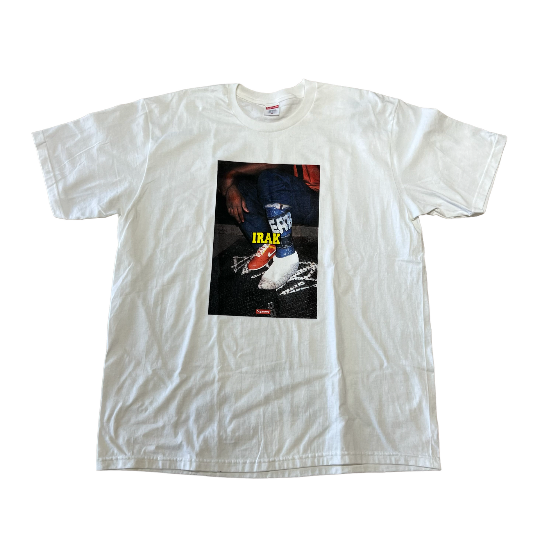 SUPREME IRAK CAST TEE - WHITE – Thevaultdtx