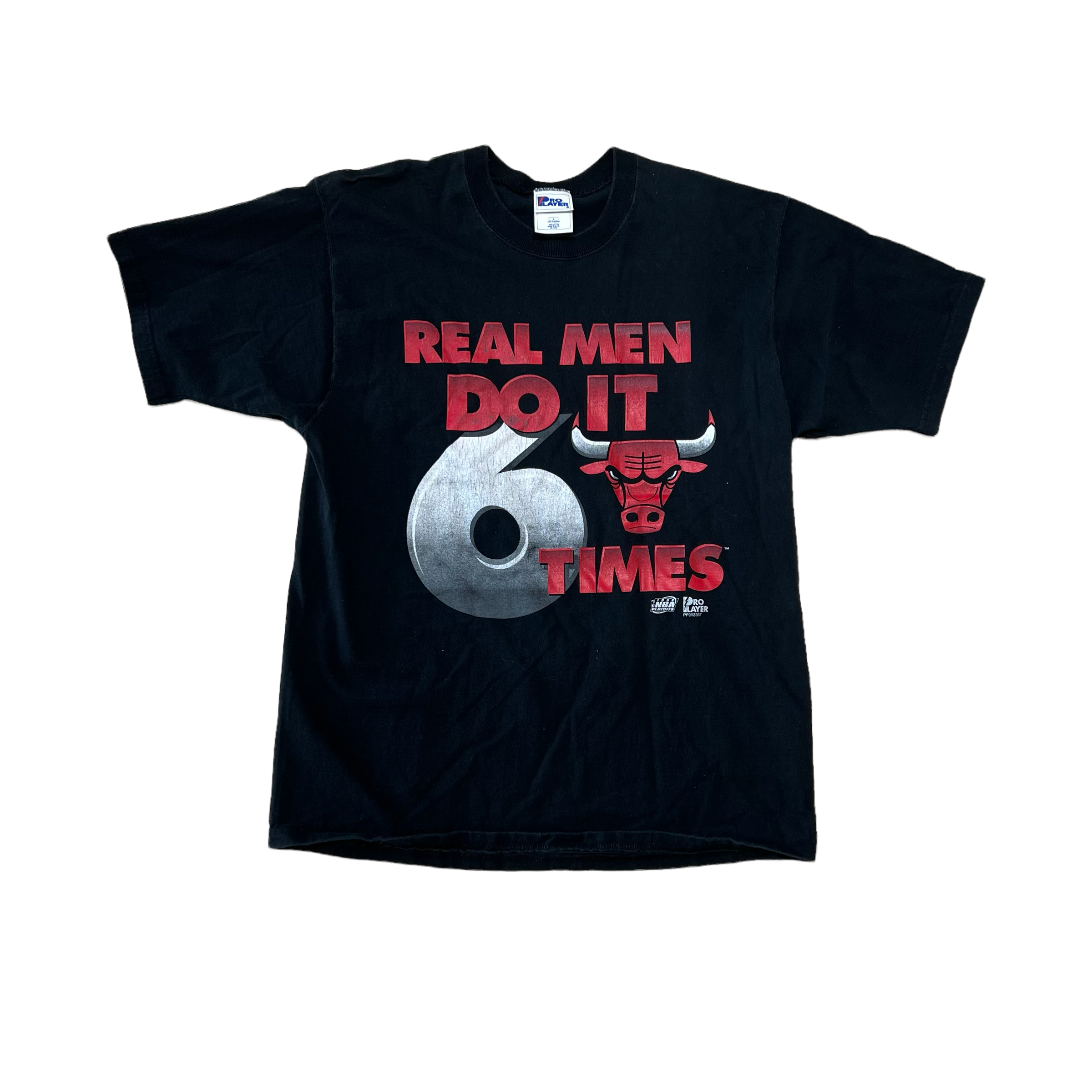 1998 CHICAGO BULLS REAL MEN DO IT 6 TIMES TEE