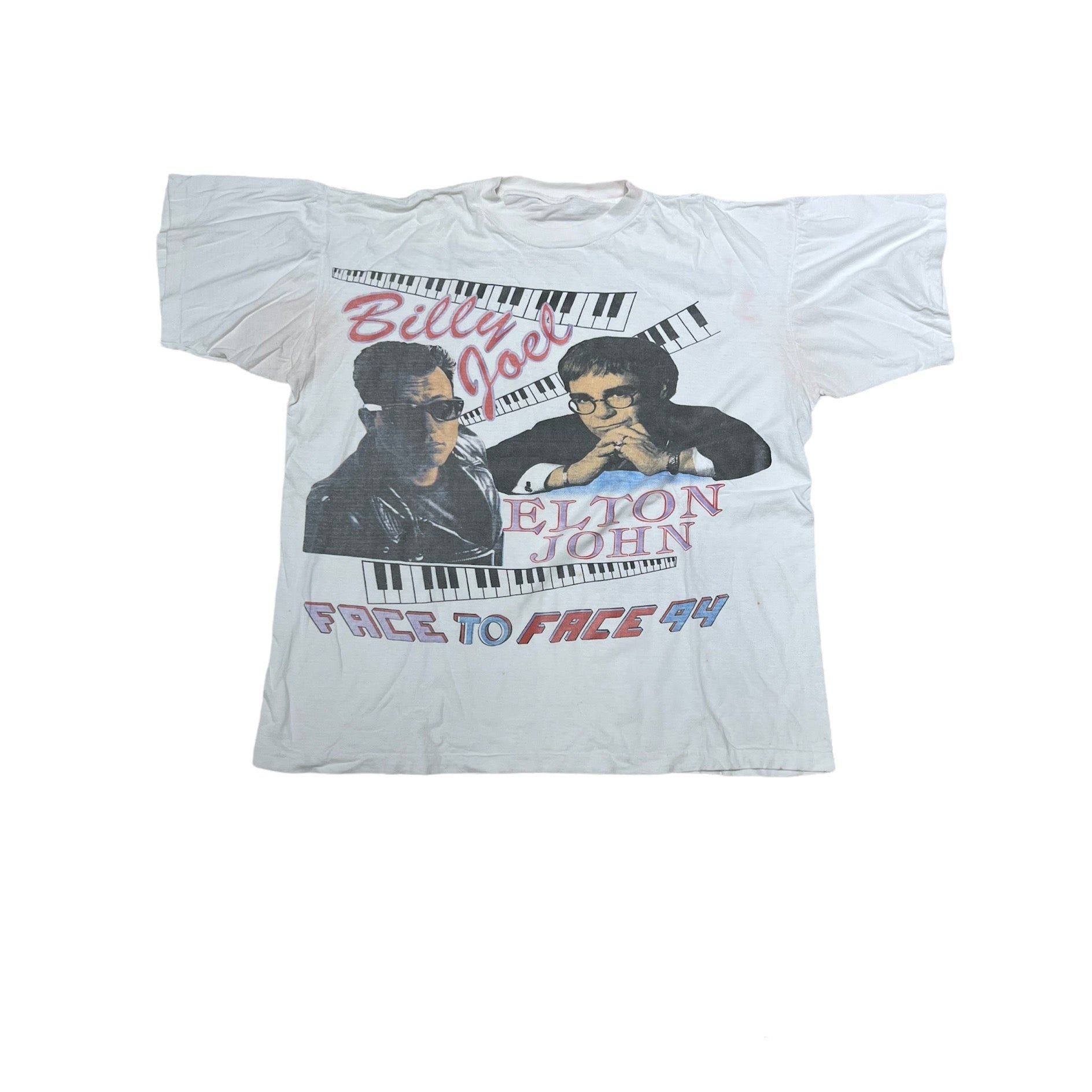 1994 ELTON JOHN AND BILLY JOEL PIANOMAN TOUR TEE (LR)